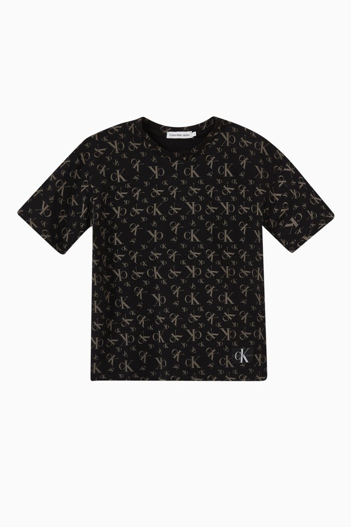 

Logo Print T-shirt in Cotton, Black