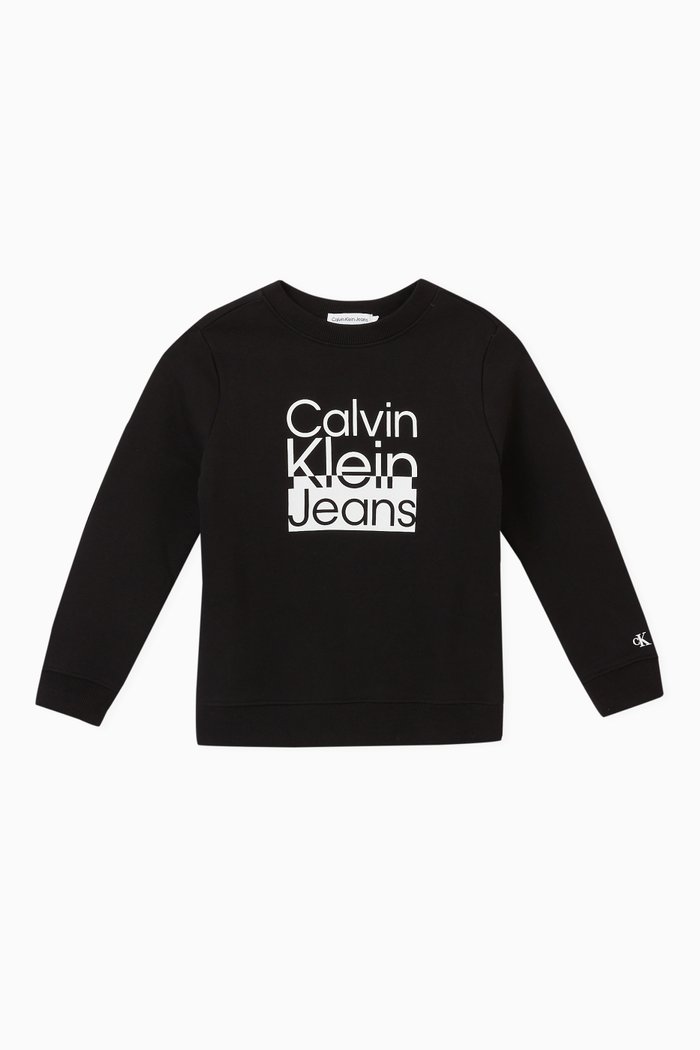 

Logo Crewneck Sweatshirt in Cotton, Black