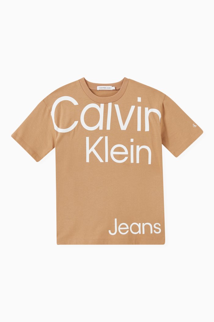 

Logo T-shirt in Cotton, Brown