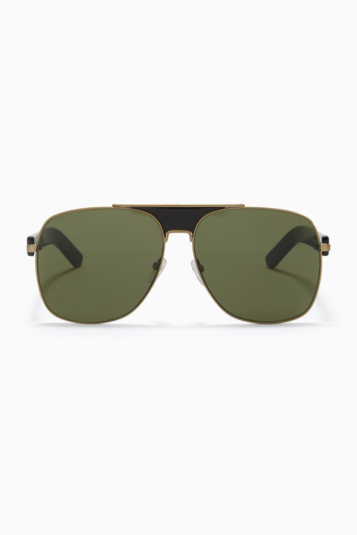 

Bay Sunglasses in Metal & Acetate, Green