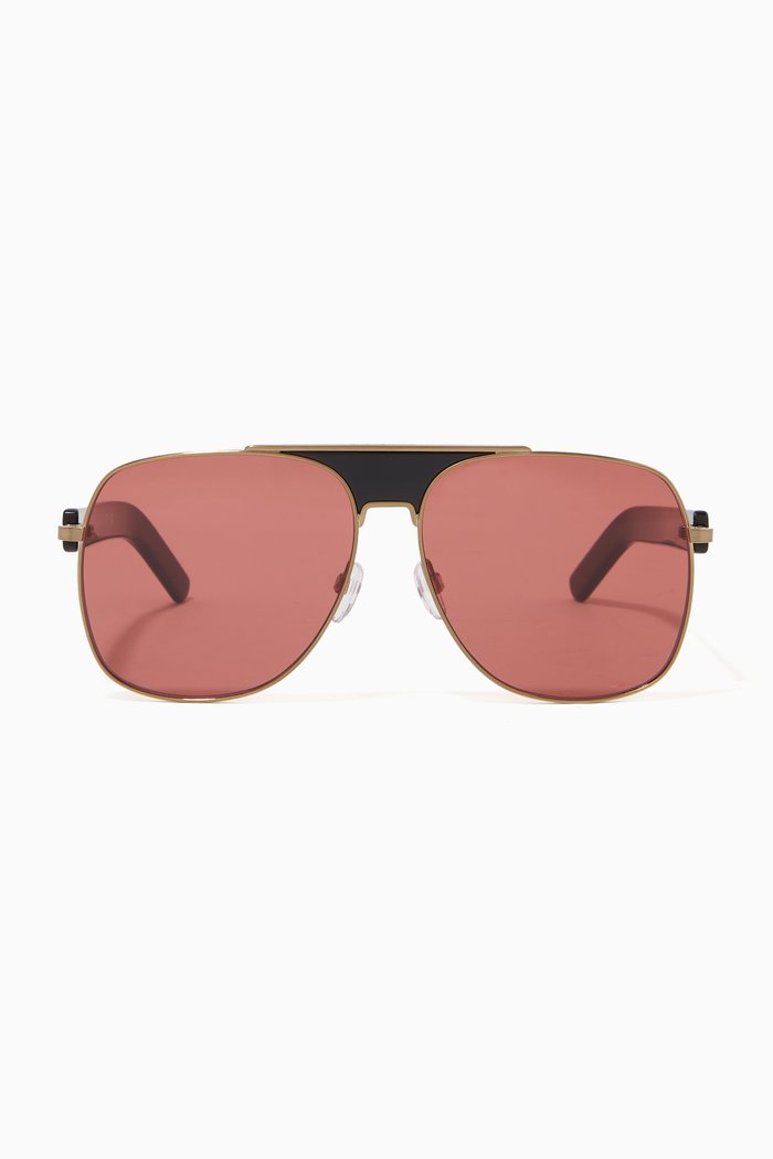 

Bay Sunglasses in Metal & Acetate, Red