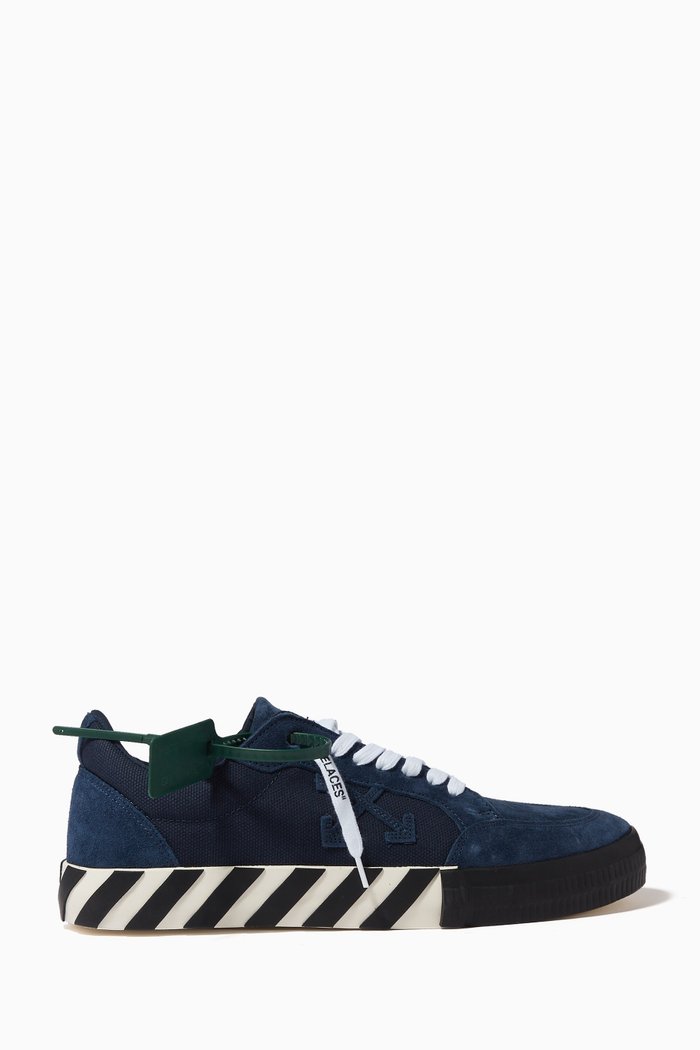 

Low Vulcanized Sneakers in Suede Leather, Blue