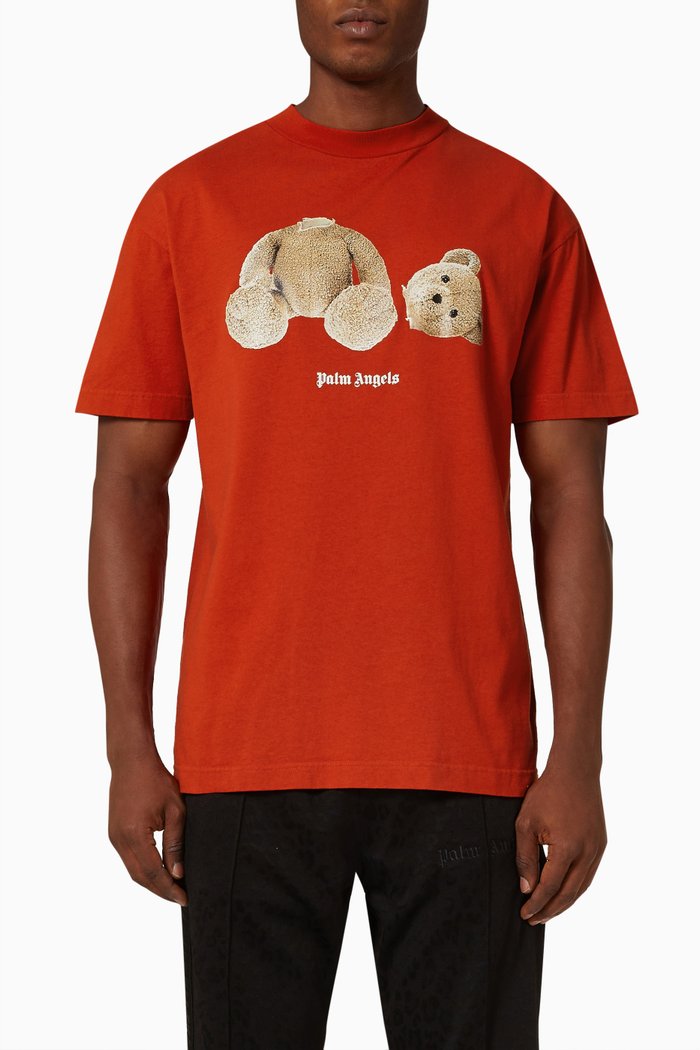 

Bear Logo T-shirt in Cotton Jersey, Red