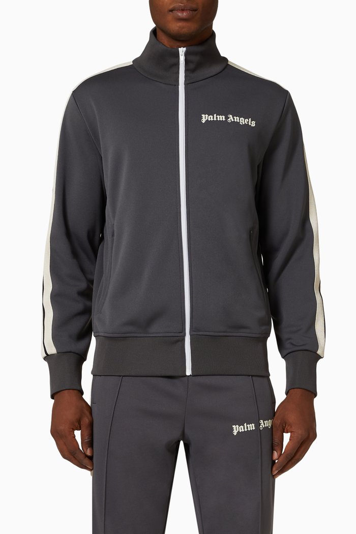 

Classic Track Jacket in Technical Fabric, Grey