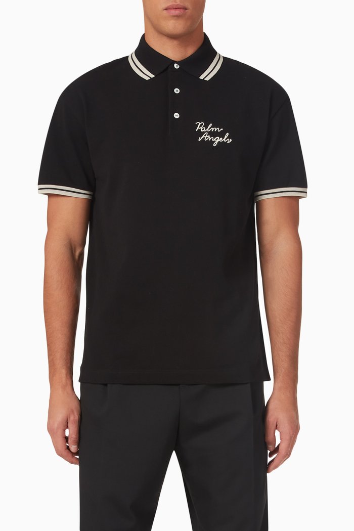 

Logo Polo Shirt in Cotton, Black