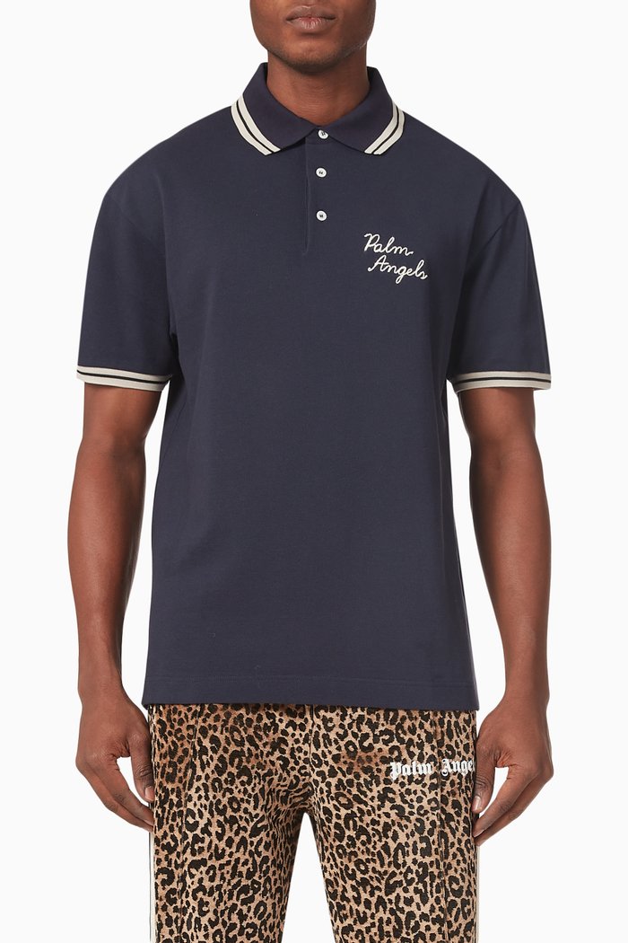 

Logo Polo Shirt in Cotton, Blue