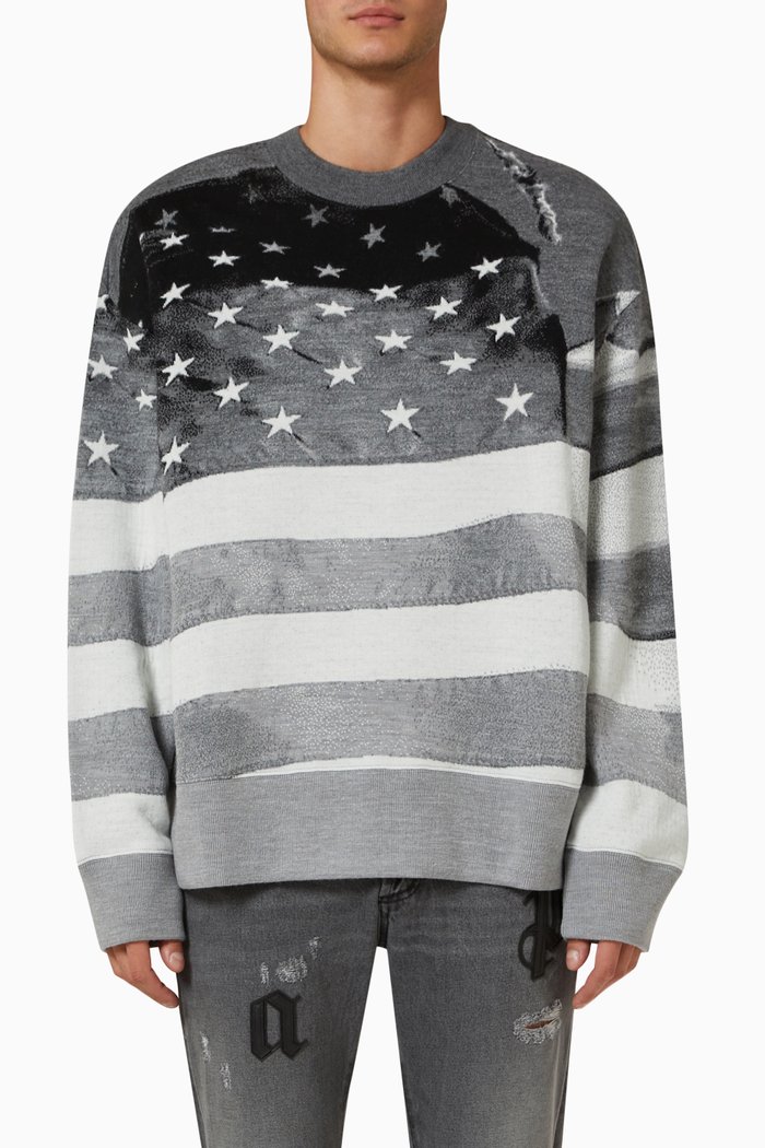 

Flag Sweater in Technical fabric, Grey