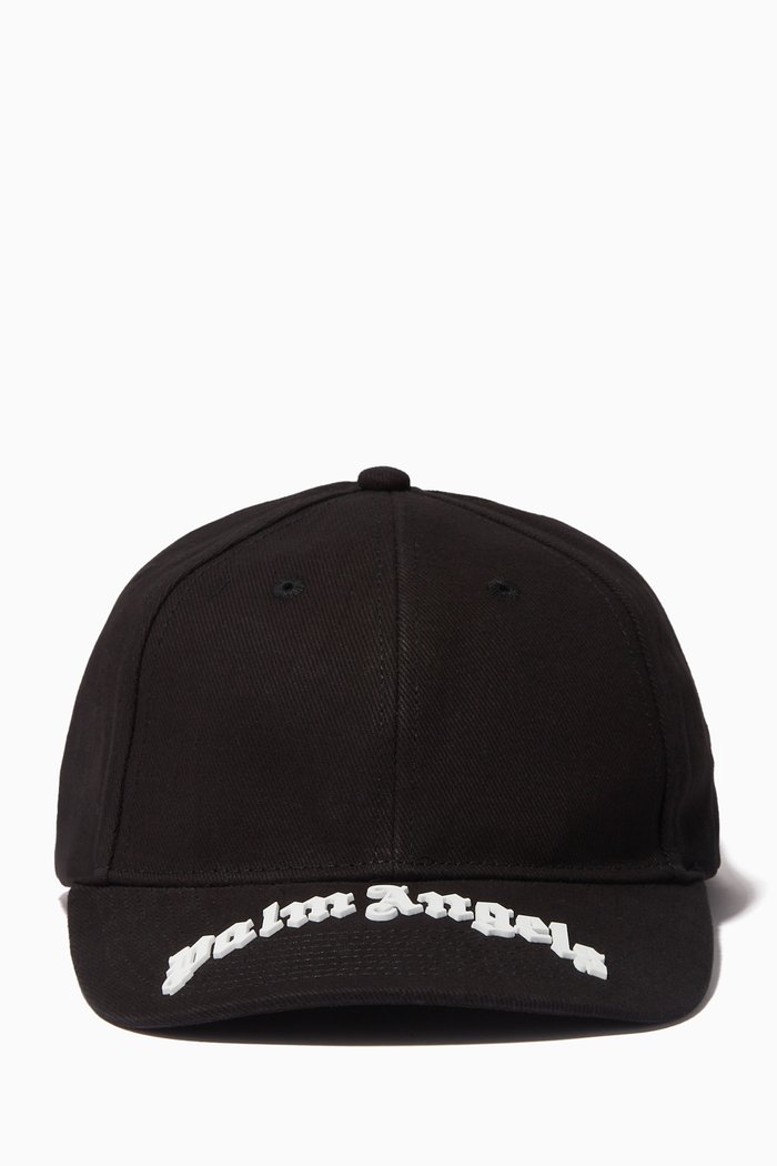 

Curved Logo Cap in Cotton, Black