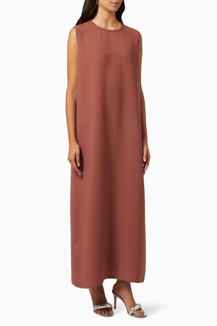

Sleeveless Maxi Dress, Brown