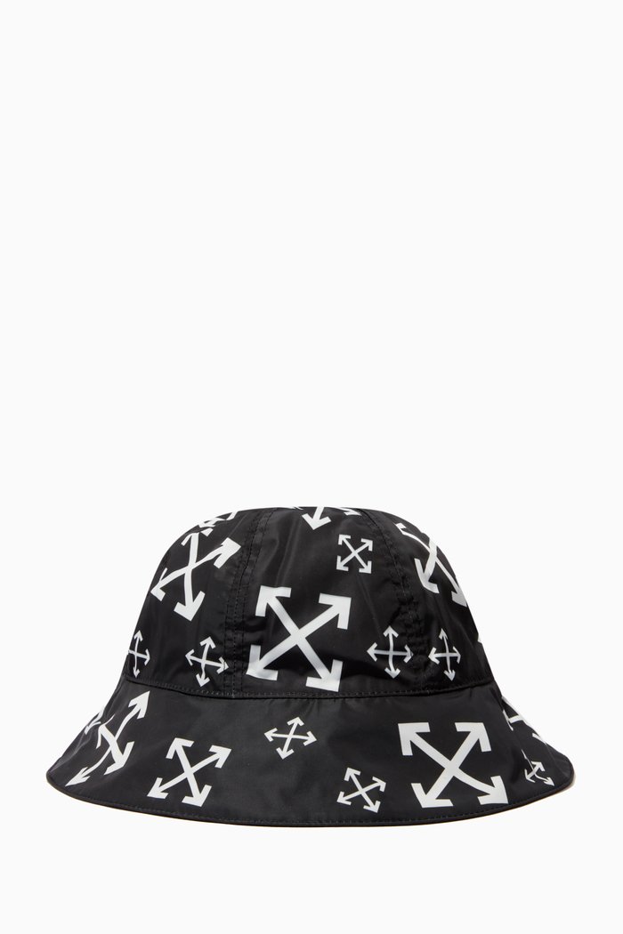 

Multi Arrows Bucket Hat in Nylon, Black