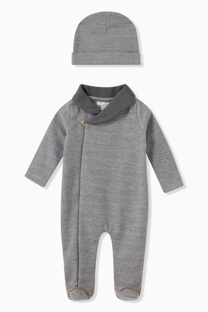 

Printed Pyjama and Hat, Set of Two, Grey