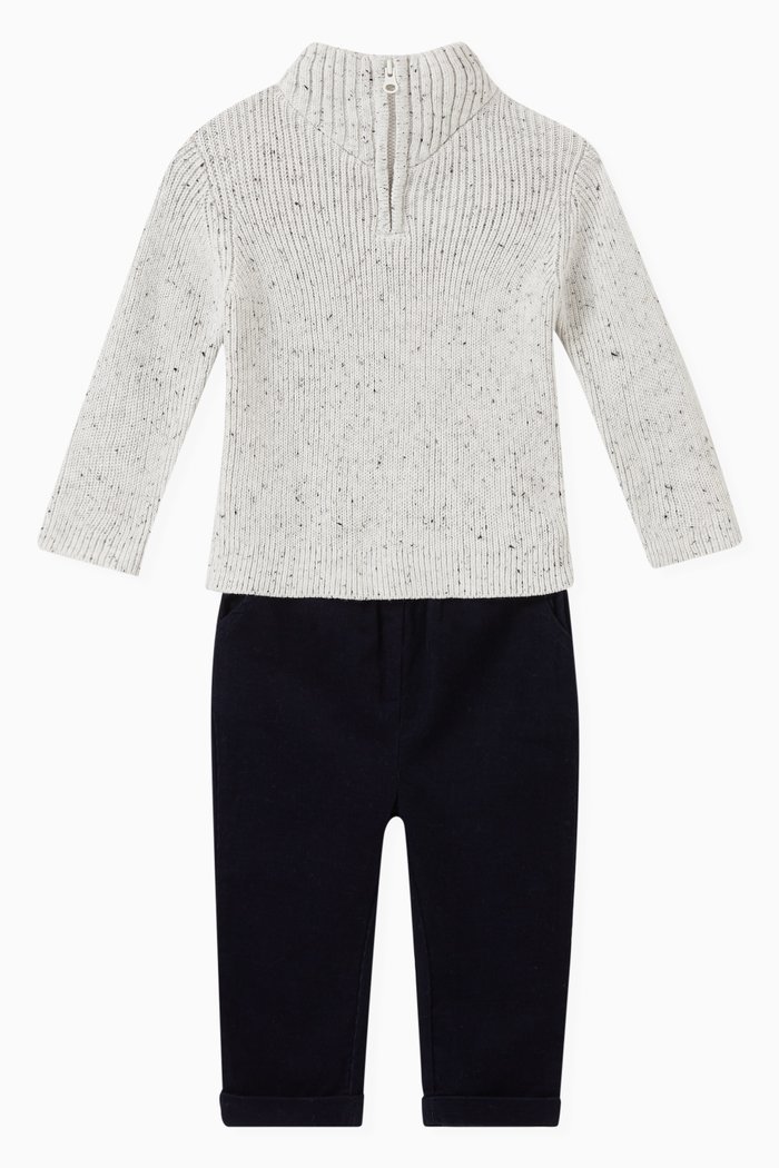 

Contrasting Sweatshirt and Pants, Set of Two, Grey
