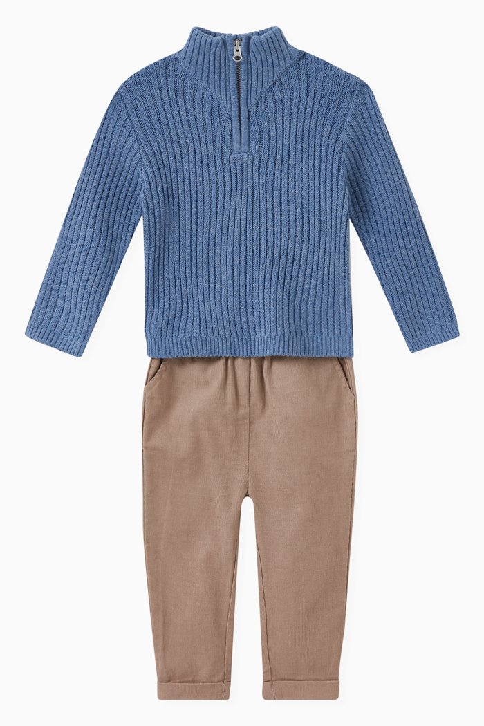 

Contrasting Sweatshirt and Pants, Set of Two, Blue