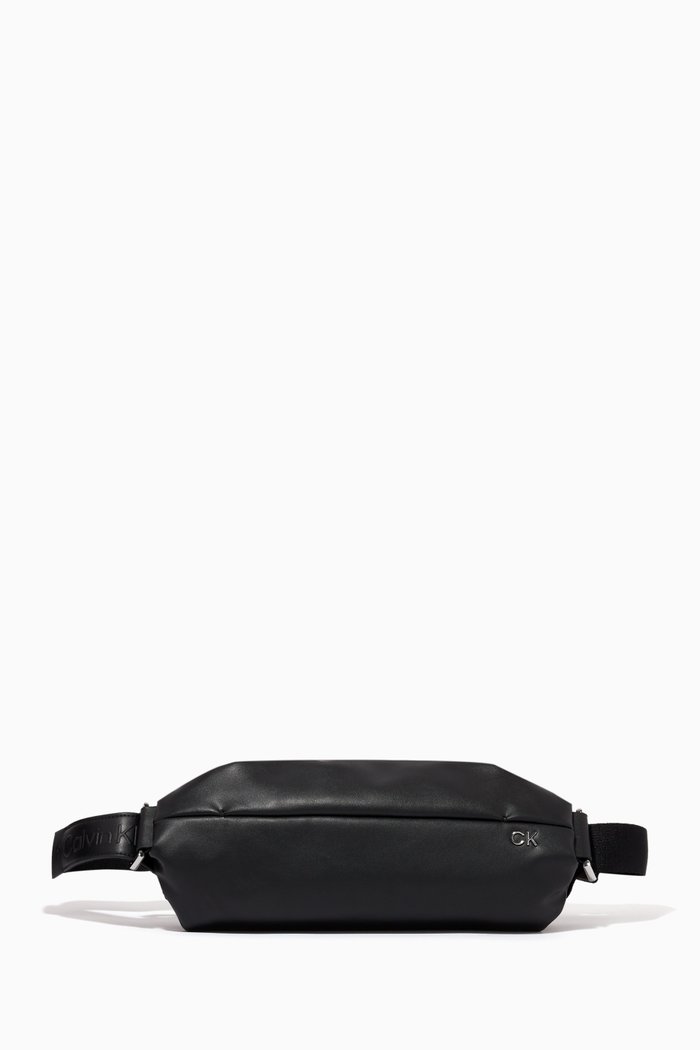 

CK Soft Belt Bag in Faux Leather, Black