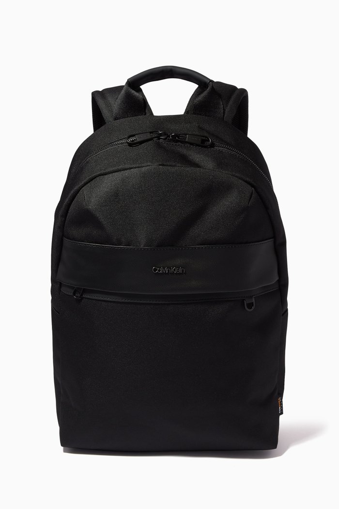 

Remote Round Backpack in Recycled Fabric, Black