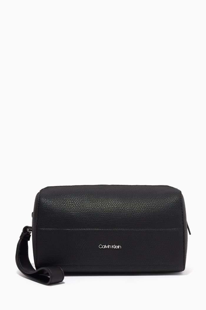 

Minimalism Wash Bag in Faux Leather, Black