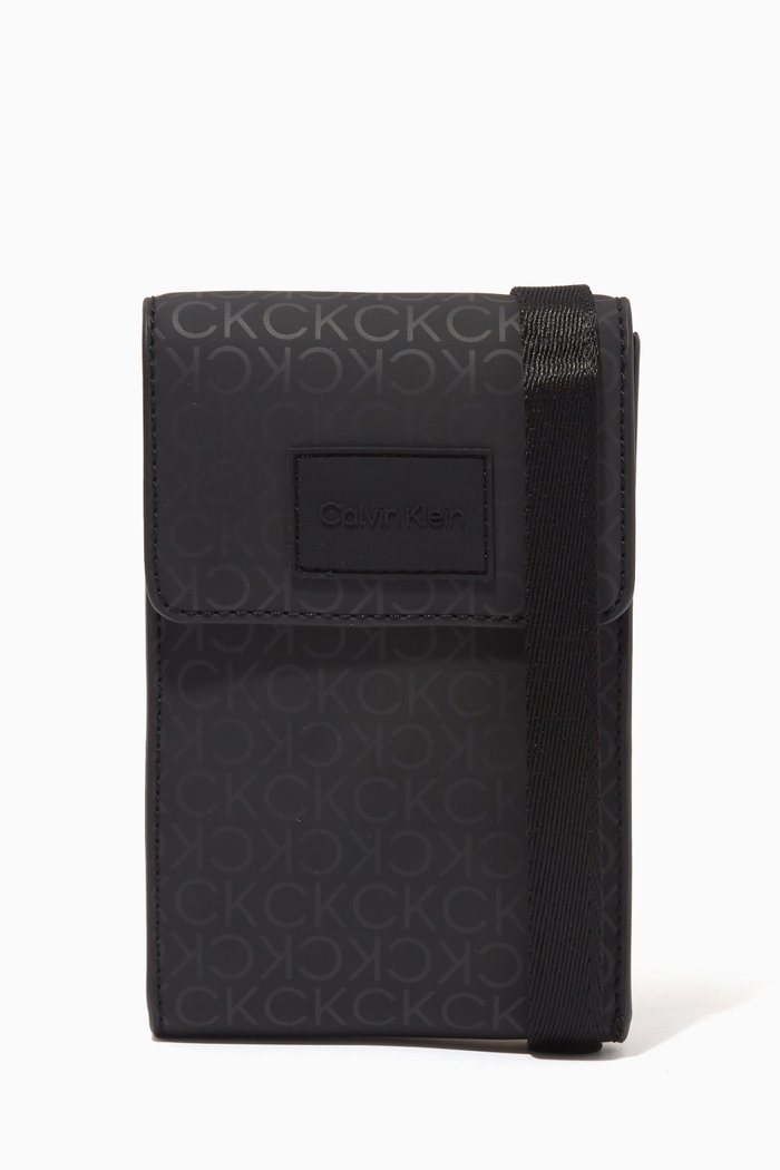 

Crossbody Phone Pouch in Recycled Polyester, Black