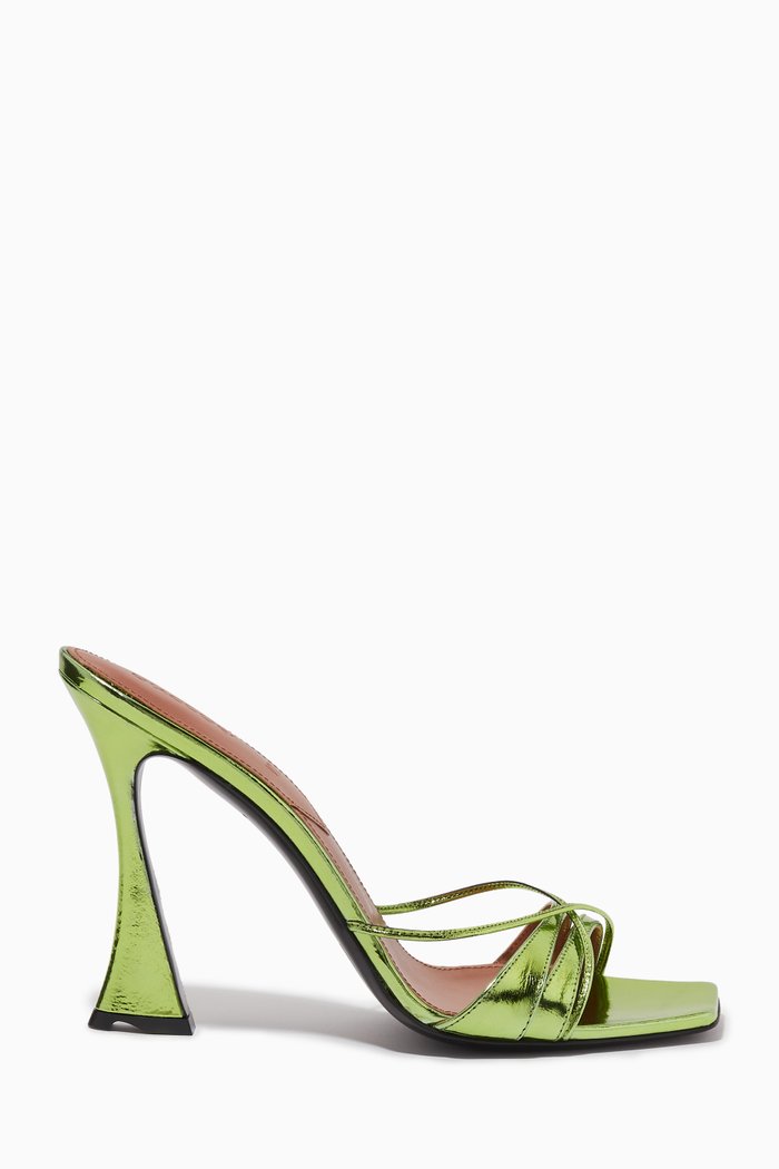 

Lust 100 Crystal-embellished Mule Sandals in Leather, Green