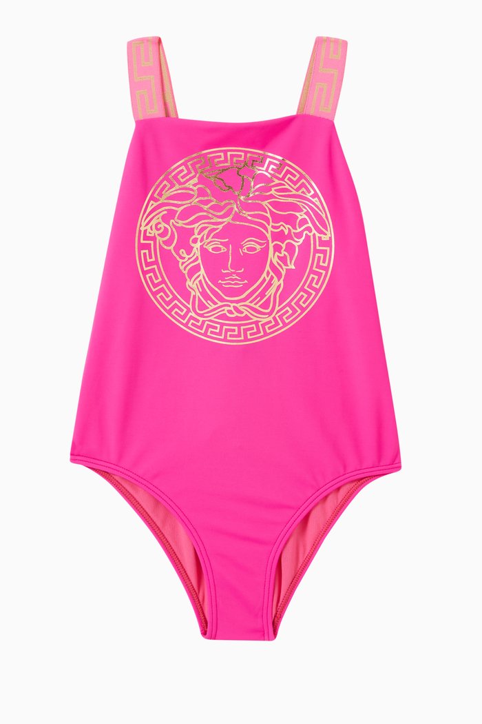 

Medusa Motif One-Piece Swimsuit, Pink