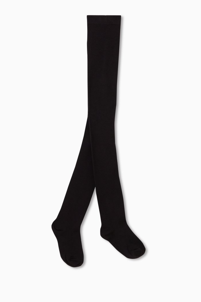 

Logo Print Tights in Jersey, Black