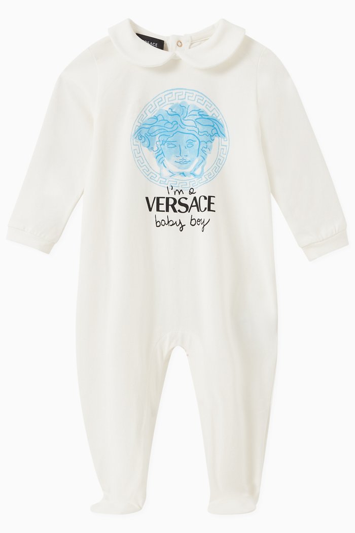 

Medusa Print Pyjama in Jersey, White