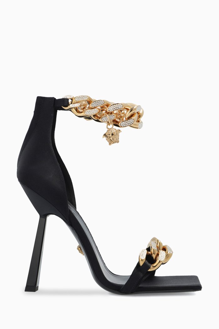 Medusa 110 Chain Sandals in Nappa, Black