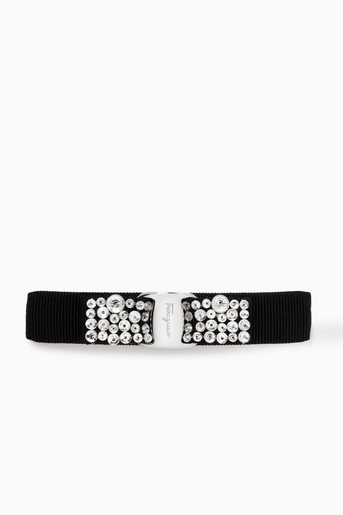 

Vara Bow Crystal Hairclip, Black