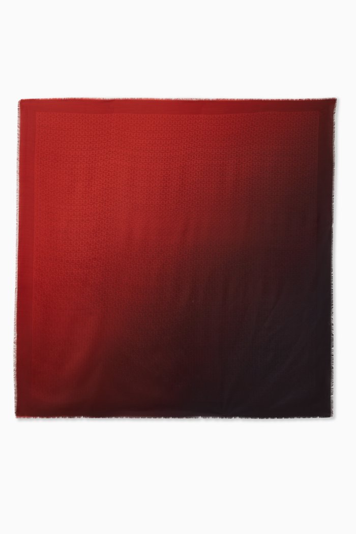 

Gancini Shawl in Silk and Wool, Brown