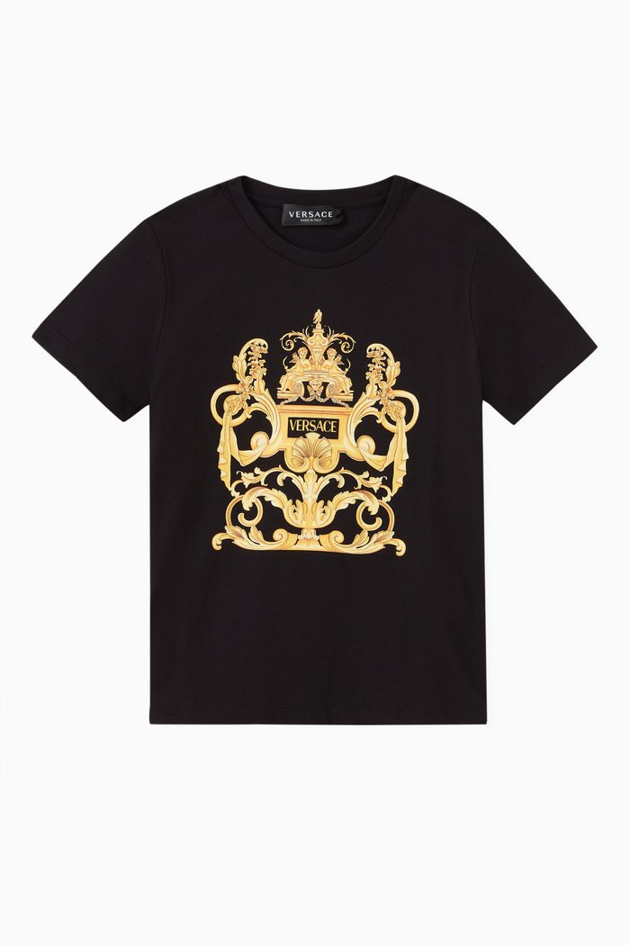 

Graphic Print T-shirt in Jersey, Black