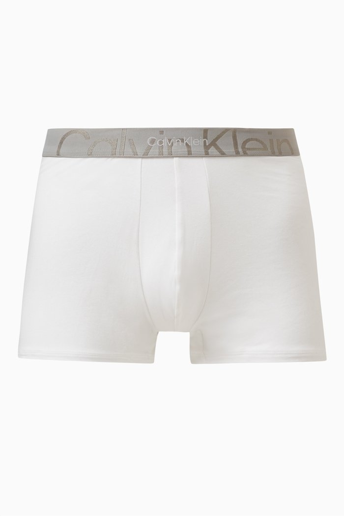 

Embossed Icon Logo Trunk in Cotton, White