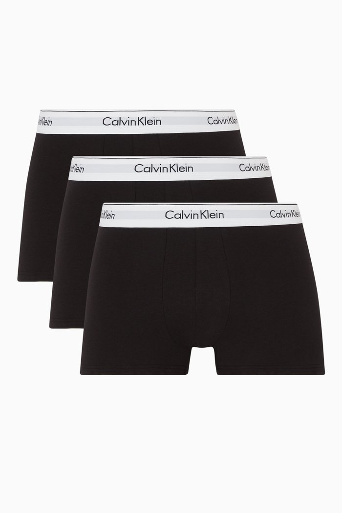 

Boxers in Cotton, Set of Three, Black