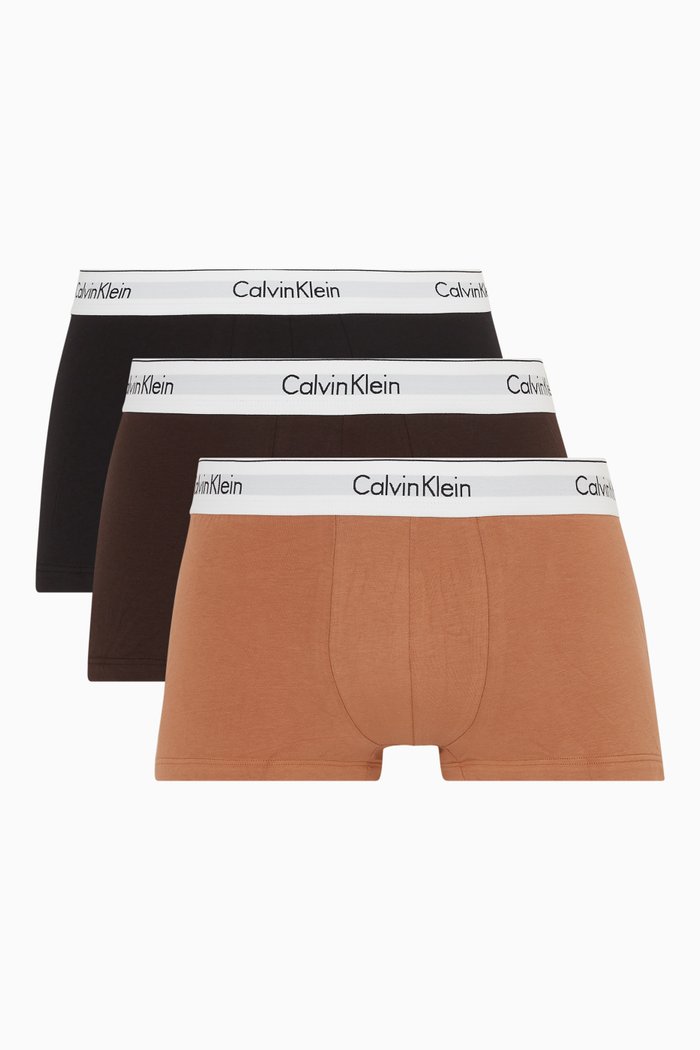 

Logo Trunks in Cotton, Set of 3, Multicolour