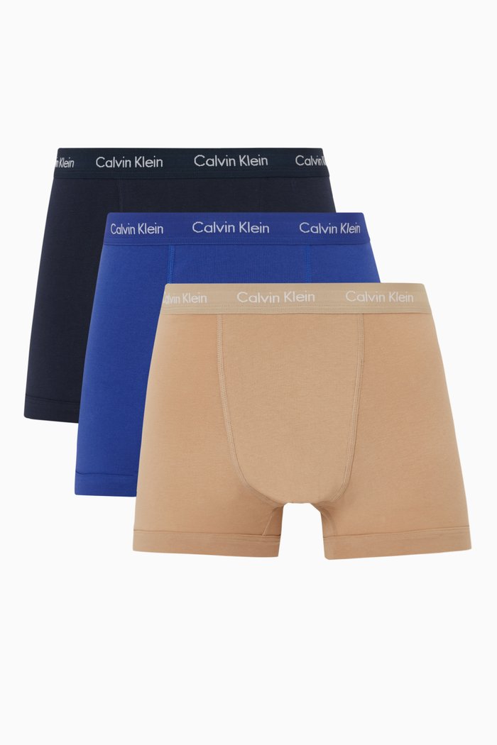 

Trunks in Cotton, Set of Three, Multicolour