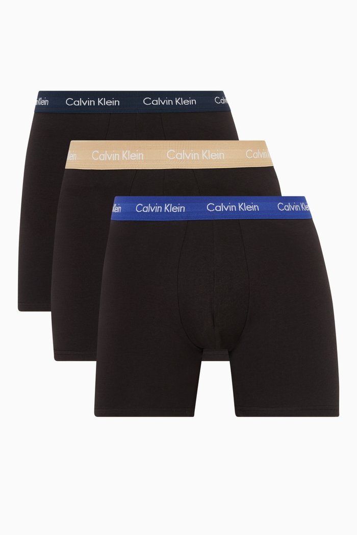

Boxer Briefs in Cotton Stretch, Set of 3, Black