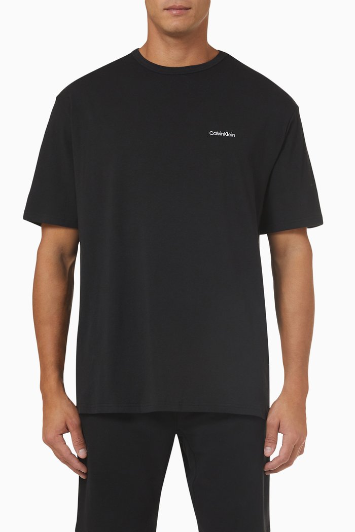 

Logo Crew Neck T-shirt in Cotton, Black