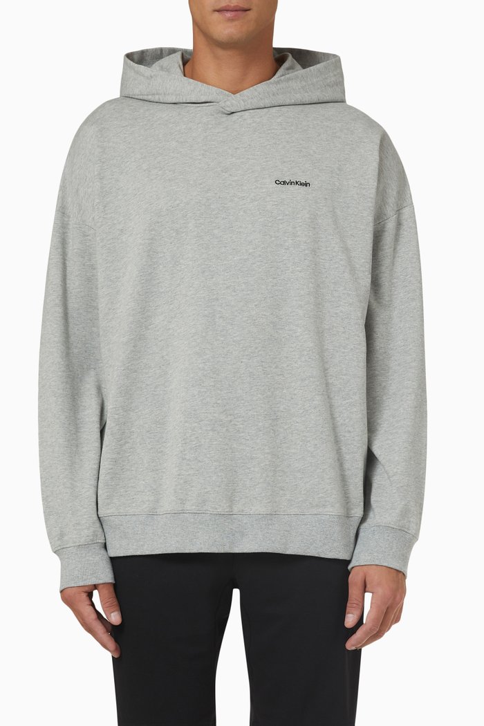 

Logo Lounge Hoodie in Cotton, Grey