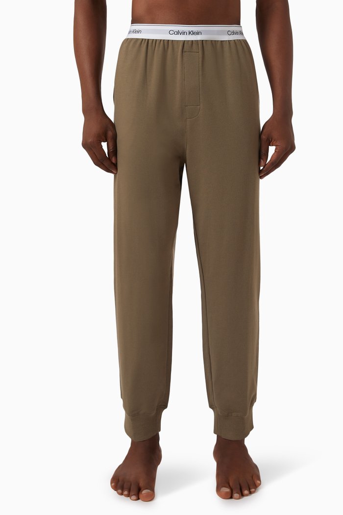 Logo Sweatpants in Cotton, Green