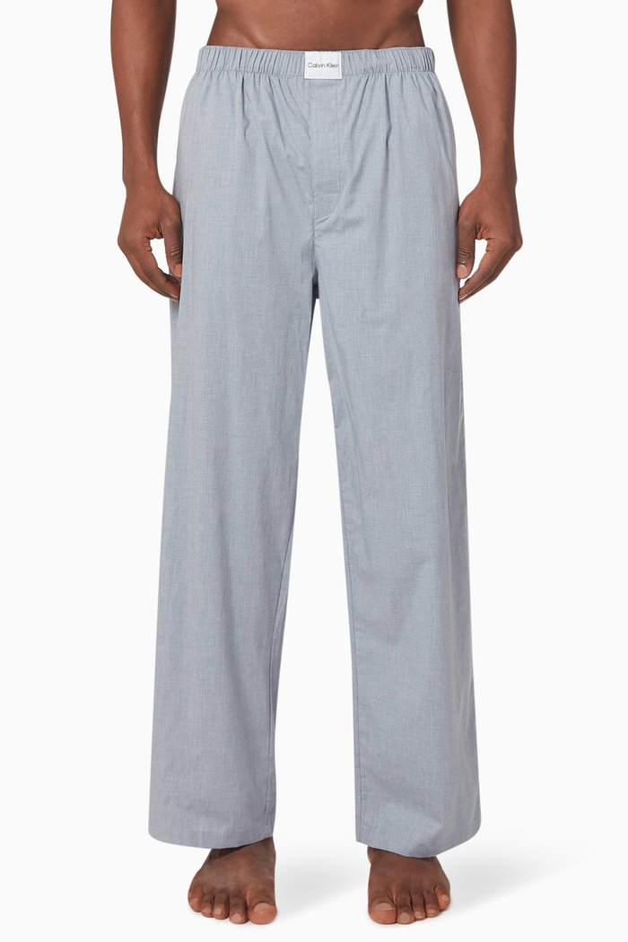 

Straight-leg Pyjama Pants in Cotton, Blue