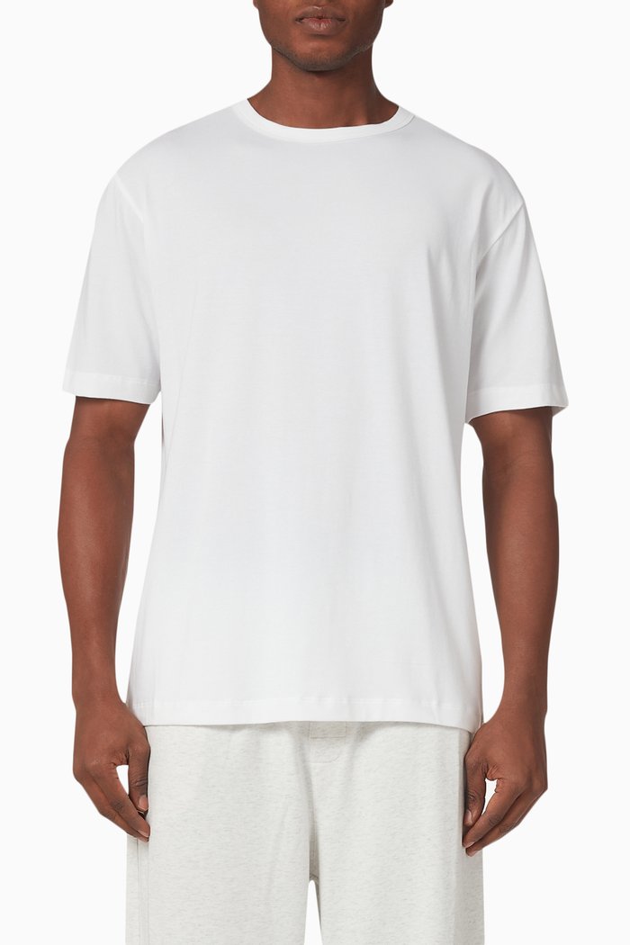 

Crewneck Pyjama Top in Cotton, White