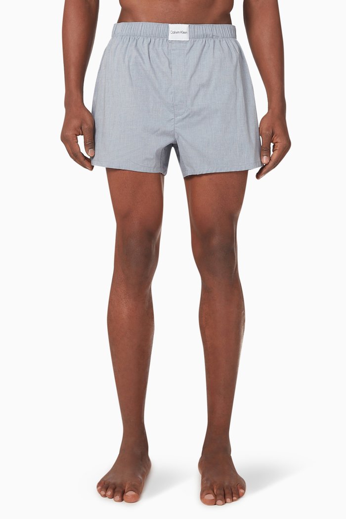 

Pyjama Shorts in Pure Cotton, Blue