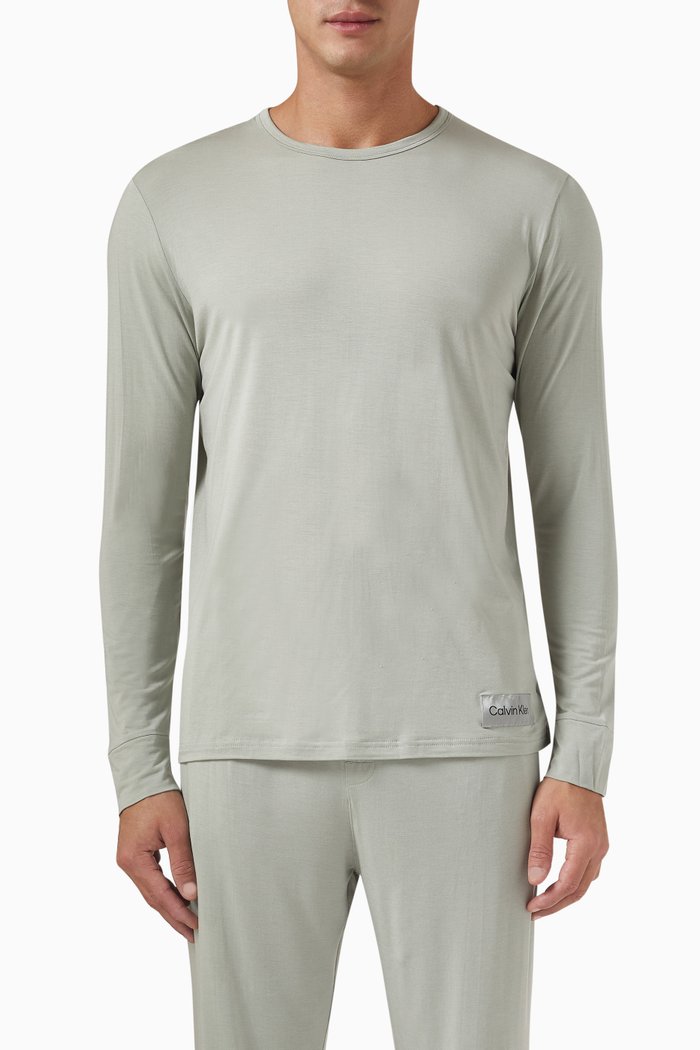 

CK Black Lounge Top in Cashmere & Modal-jersey, Grey