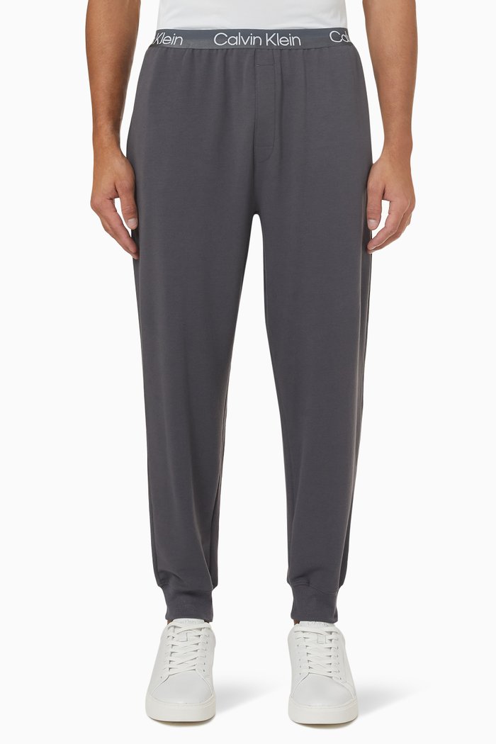 Modern Structure Lounge Joggers in Cotton, Grey