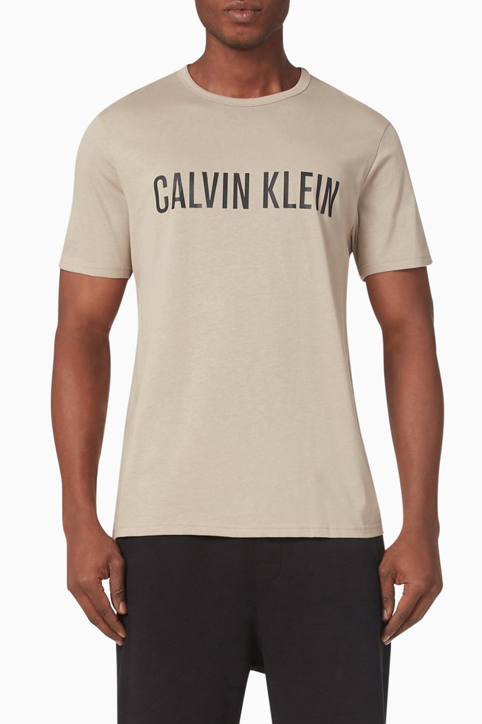 

Lounge Logo Printed T-shirt in Cotton, Green