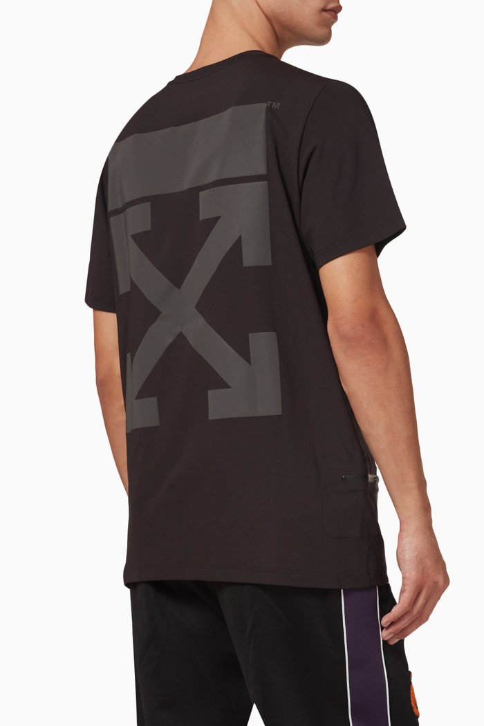 

Logo Sport T-shirt in Stretch Nylon, Black