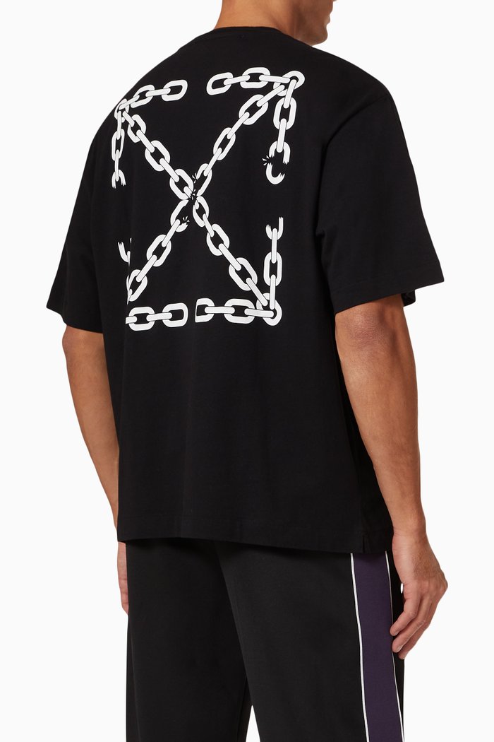 

Chain Arrow Skate T-shirt in Organic Cotton, Black