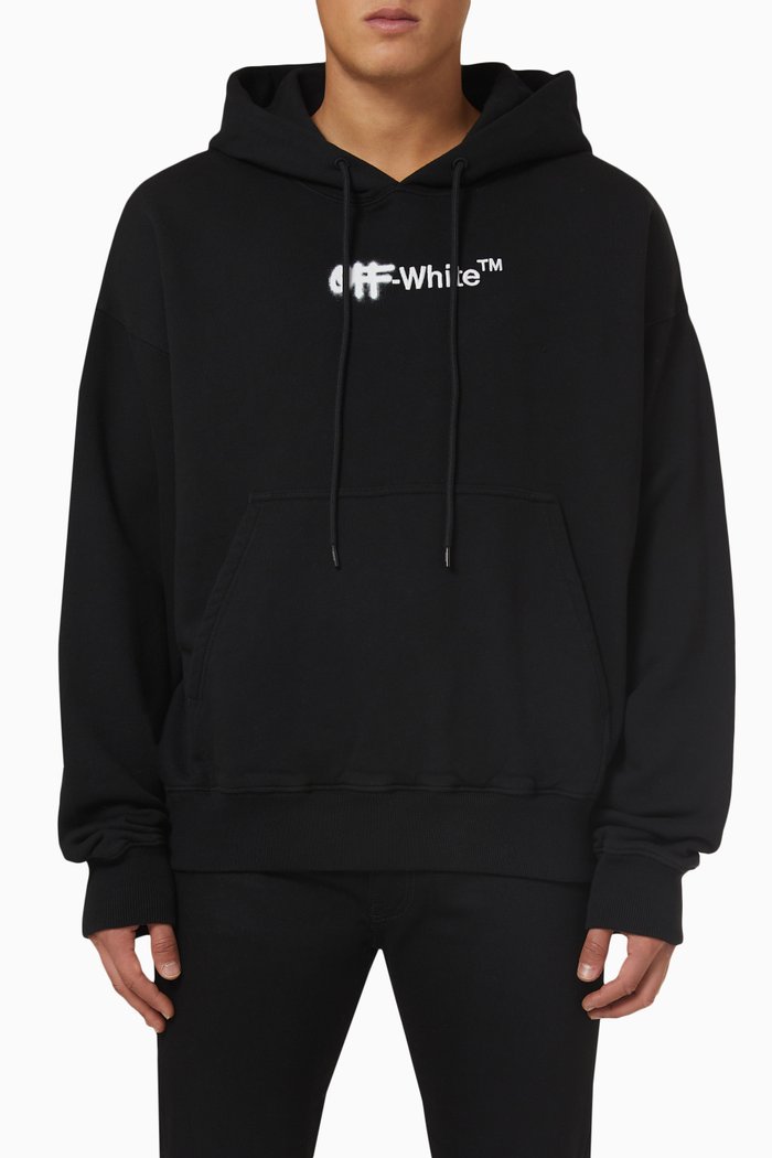 

Spray Helv Skate Hoodie in Cotton, Black