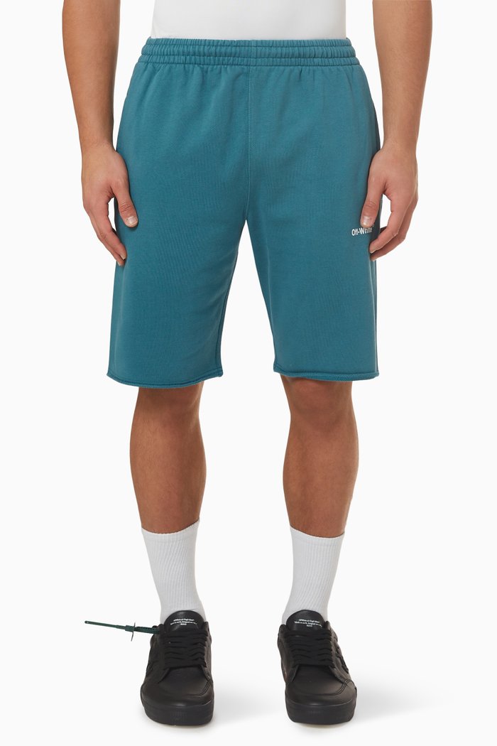 

Chain Arrow Sweatshorts in Cotton, Green