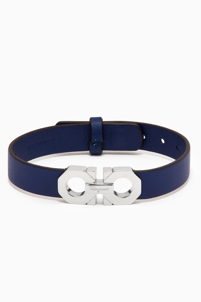 

Ottag Bracelet in Leather, Blue