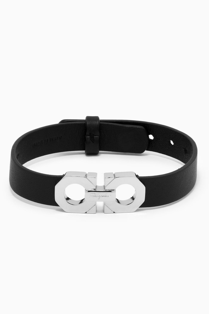 

Ottag Bracelet in Leather, Black