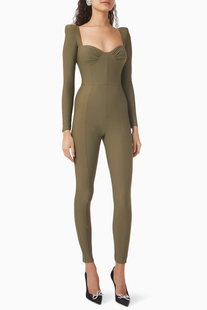 

Lanson Catsuit in Stretch-jersey, Brown